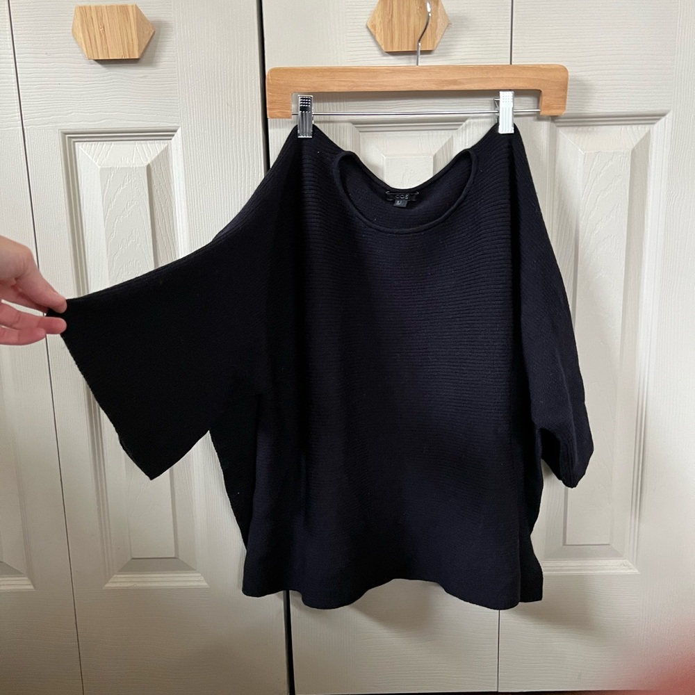 COS dolman sleeve sweater dark navy